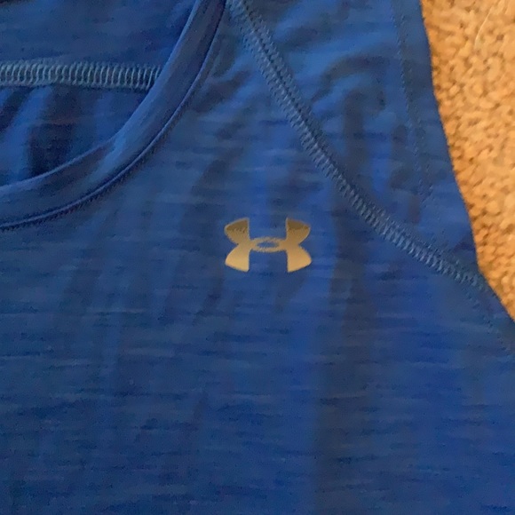 Blue Under Armour Semi Fitted Heat Gear Tank - Picture 3 of 9